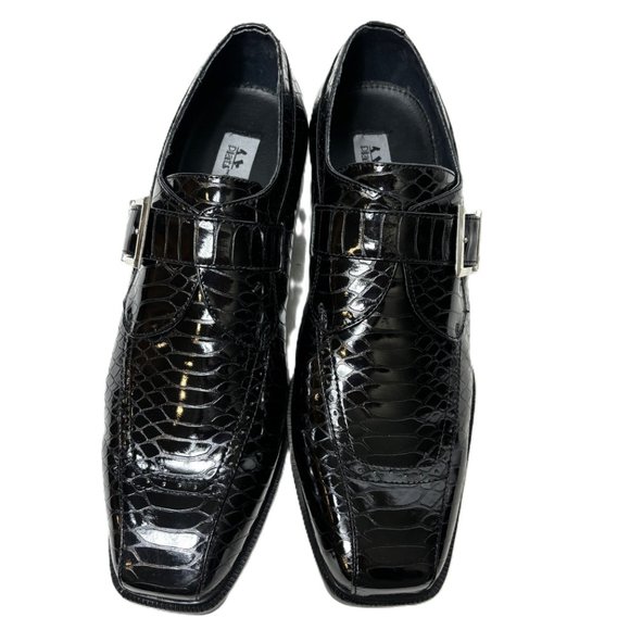 VTG Formal Faux Reptile Embossed Dress Blk Shoe Rare Zoot Suit OOAK NWOT main image 6